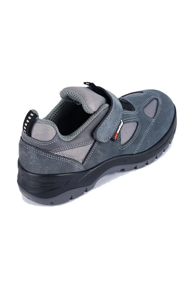 Mekap 157 Jüpiter S1 Süet Deri Çelik Burunlu Gri Antistatik Kaymaz Tabanlı İş Güvenlik Ayakkabısı