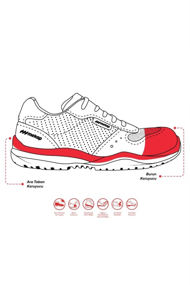 Mekap Hawai RMK 11 S1 ESD Siyah Süet Deri İş Ayakkabısı Antistatik Kaymaz Hafif ve Konforlu