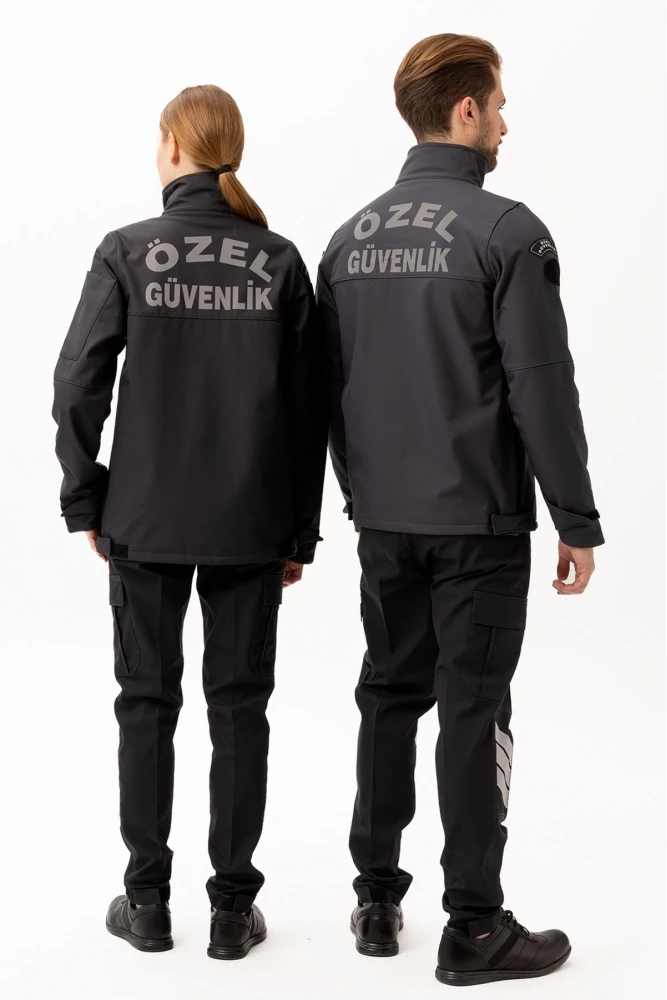 Güvenlik Kıyafetleri KM-Softshell Mont Su ve Rüzgar Geçirmez, Nefes Alabilen Özel Güvenlik Montu