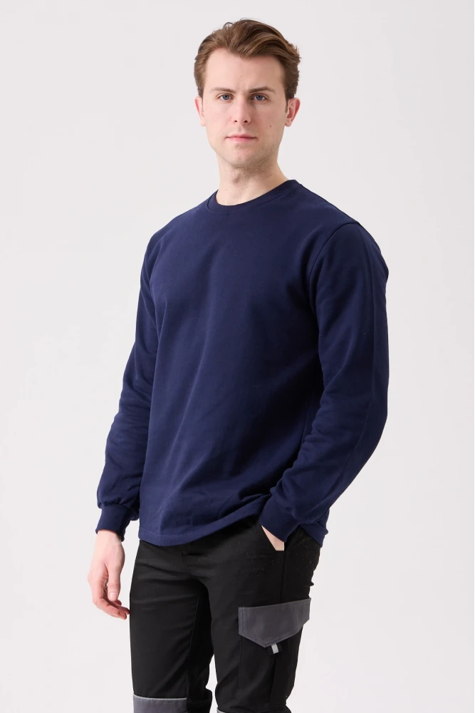 Galanthus Basic Sweatshirt - Uzun Kollu, Pamuklu, Rahat Kesim, Günlük ve İş Kullanımı İçin