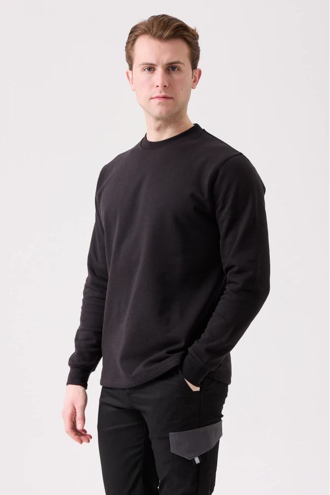 Galanthus Basic Sweatshirt - Uzun Kollu, Pamuklu, Rahat Kesim, Günlük ve İş Kullanımı İçin