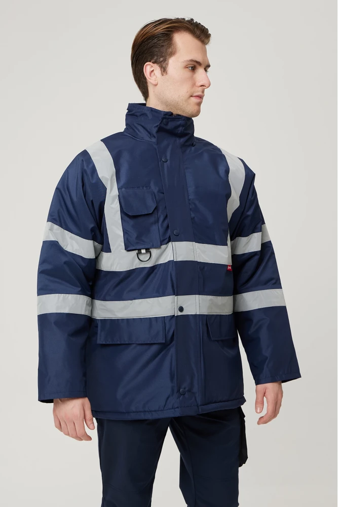 Salix Oxford Reflektörlü İş Güvenliği Parkası - Su ve Rüzgar Geçirmez, Soğuk Havalara Dayanıklı Mont