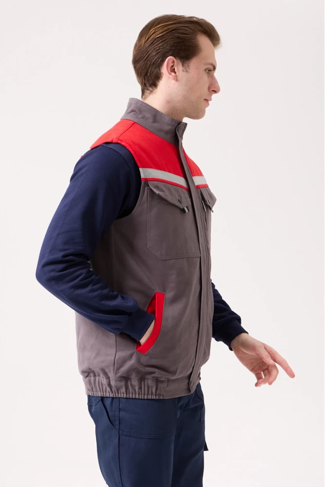 Royal Kışlık İş Yeleği - Sıcak Tutucu, Rüzgar Geçirmez, Çok Cepli ve Reflektörlü