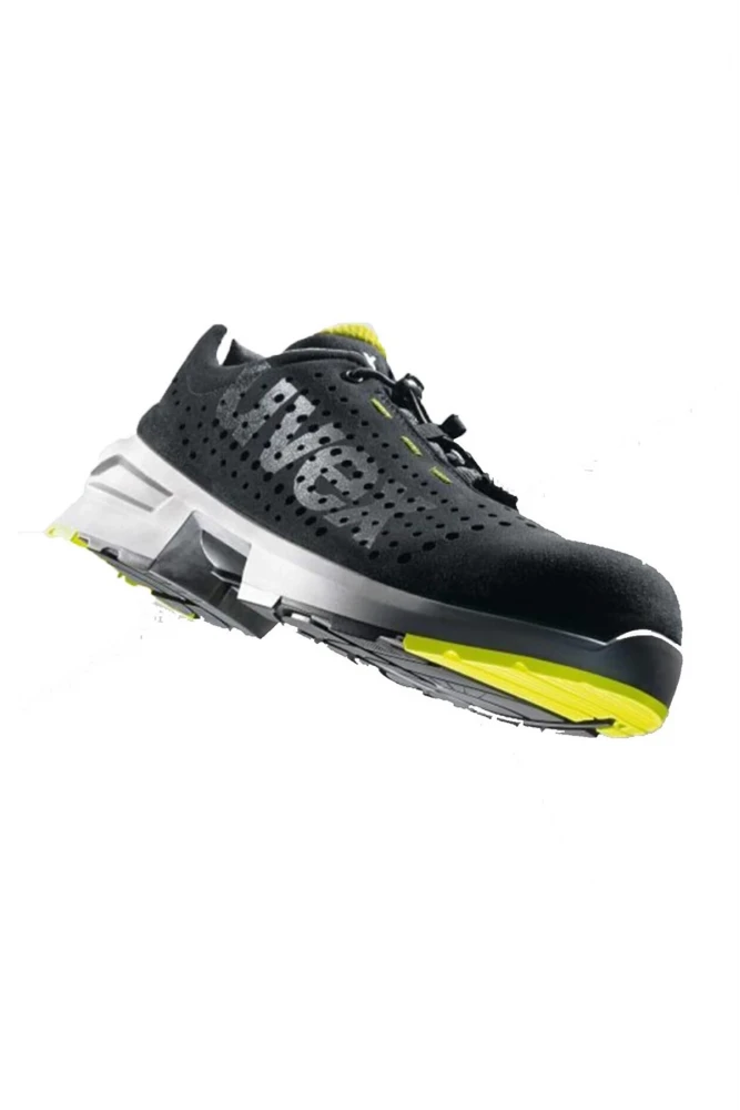 Uvex 1 8543 Mikro Velur S1 Hafif Koruyucu İş Ayakkabısı Siyah Gri Modern Tasarım