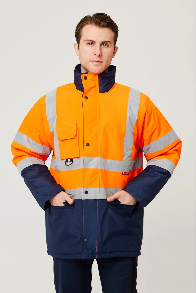 Linum Reflektörlü İş Güvenliği Parkası - Su ve Rüzgar Geçirmez, Yüksek Görünürlüklü Kışlık Mont