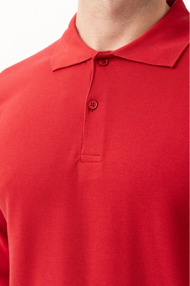 PADUS %100 Pamuk Polo Yaka Uzun Kollu T-Shirt Şık ve Konforlu İş ve Genel Kullanım