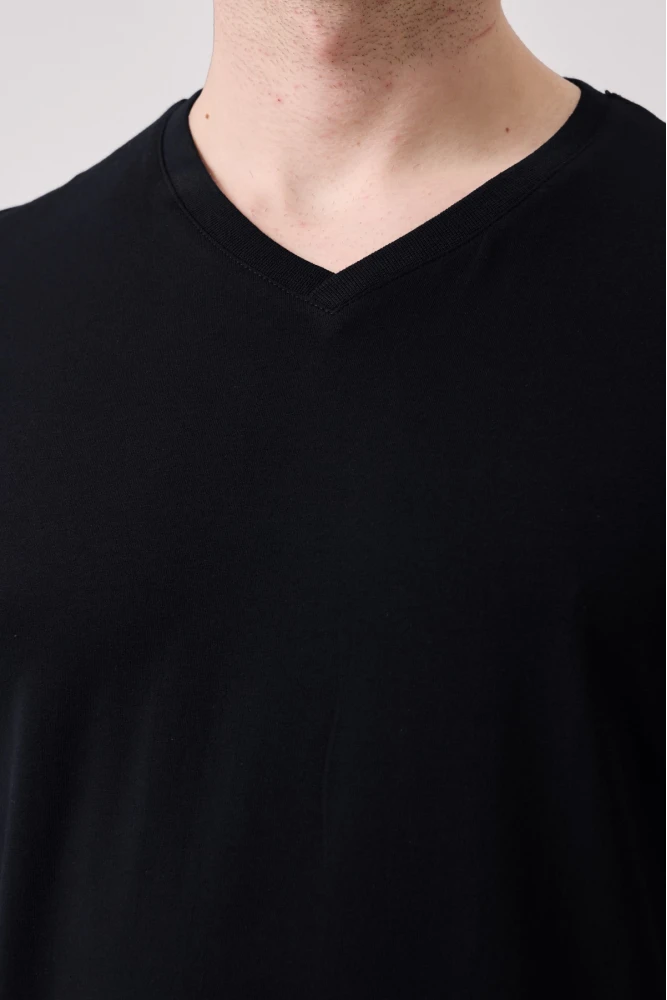 Galanthus V Yaka T-Shirt - Nefes Alabilir, Rahat ve Şık Tasarım