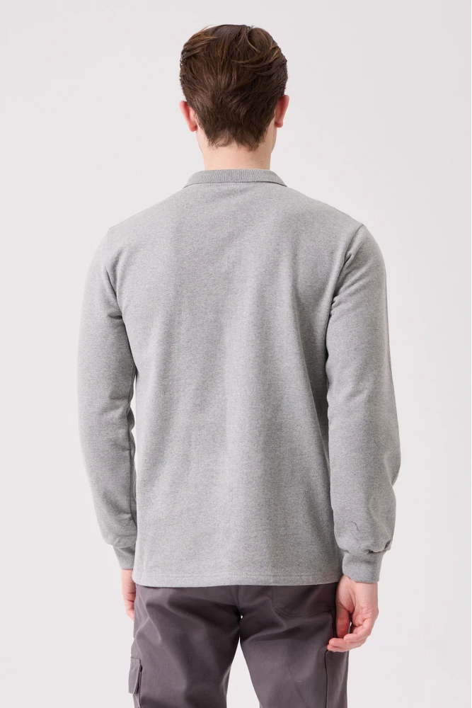 Herba Polo Sweat Erkek Uzun Kollu Pamuklu Sweatshirt İş ve Günlük Kullanım İçin