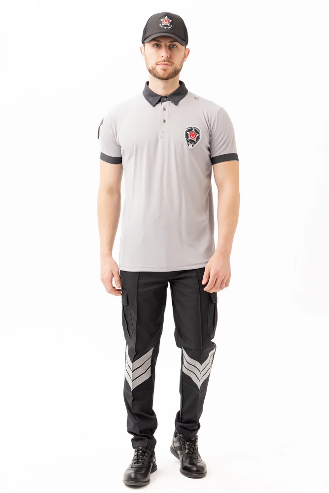 Özel Güvenlik Kısa Kollu Polo Tişört Armalı Profesyonel ve Şık Tasarım