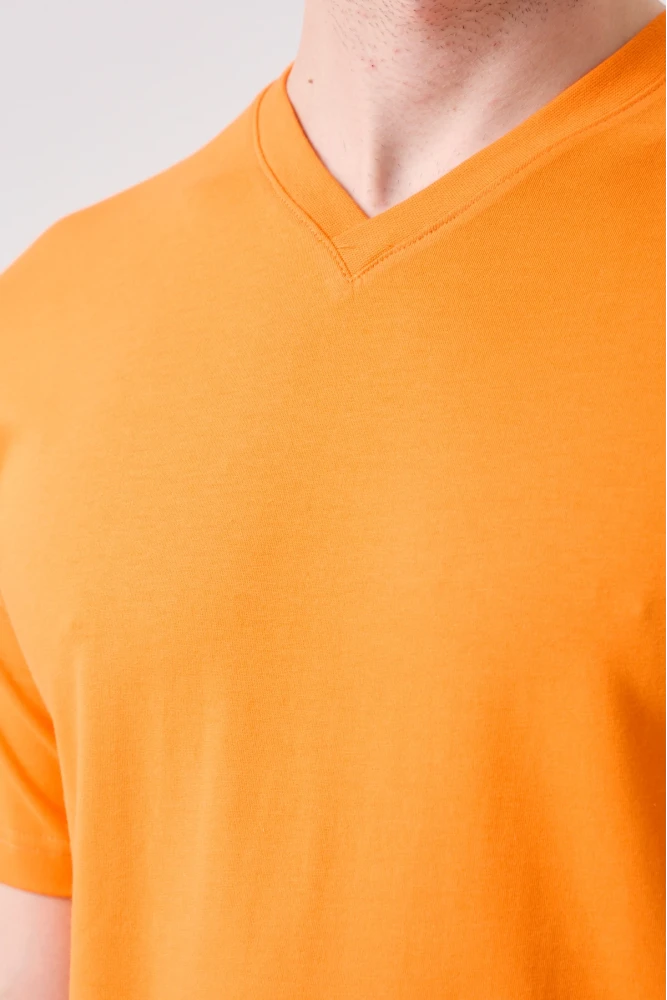 Galanthus V Yaka T-Shirt - Nefes Alabilir, Rahat ve Şık Tasarım