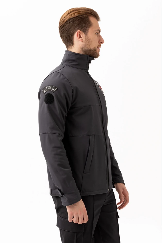 Güvenlik Kıyafetleri KM-Softshell Mont Su ve Rüzgar Geçirmez, Nefes Alabilen Özel Güvenlik Montu