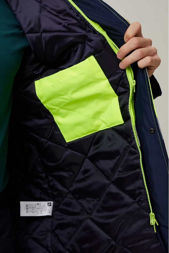 Linum Reflektörlü İş Güvenliği Parkası - Su ve Rüzgar Geçirmez, Yüksek Görünürlüklü Kışlık Mont