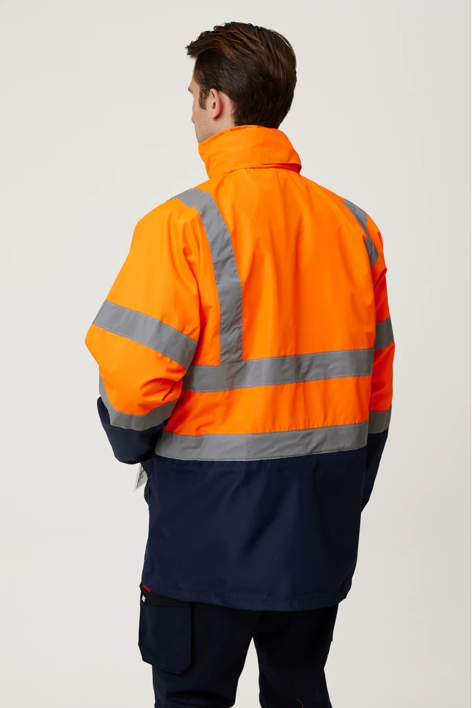 Eradium 5N1 Reflektörlü İş Güvenliği Parkası - Su ve Rüzgar Geçirmez, Yüksek Görünürlüklü Kışlık Mont