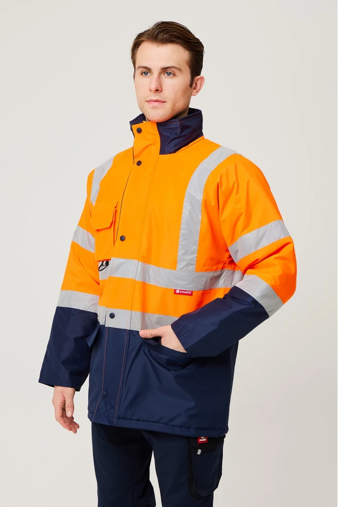 Linum Reflektörlü İş Güvenliği Parkası - Su ve Rüzgar Geçirmez, Yüksek Görünürlüklü Kışlık Mont