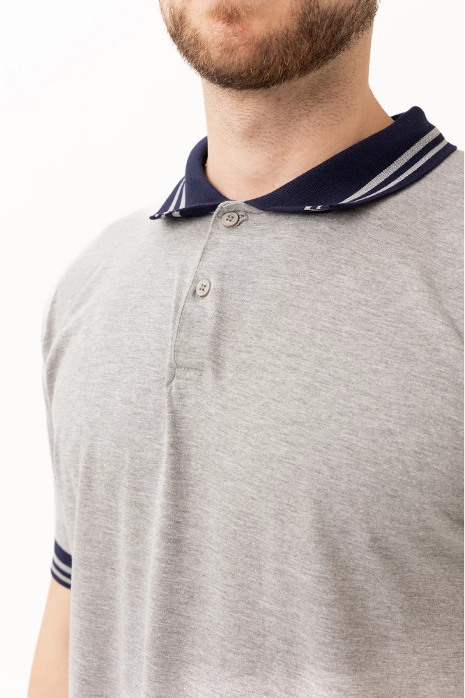 Hornet Polo Tişört - Şeritli Yaka ve Kol Detaylı Erkek Polo Tişört Şık Tasarım