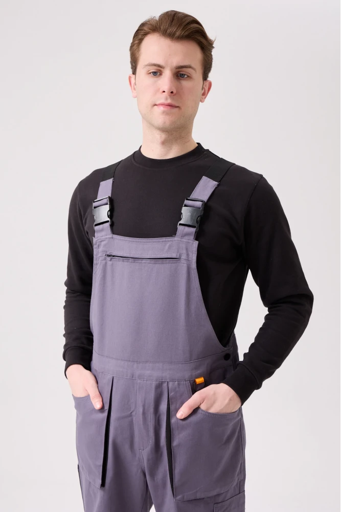 Baccata Bahçıvan Tulum Erkek İş Güvenliği Kot Salopet Dayanıklı Denim Tulum Çok Cepli