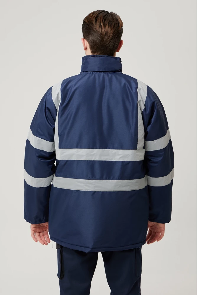 Salix Oxford Reflektörlü İş Güvenliği Parkası - Su ve Rüzgar Geçirmez, Soğuk Havalara Dayanıklı Mont