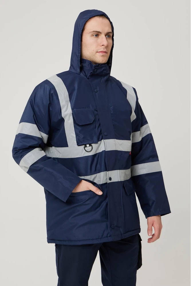 Salix Oxford Reflektörlü İş Güvenliği Parkası - Su ve Rüzgar Geçirmez, Soğuk Havalara Dayanıklı Mont