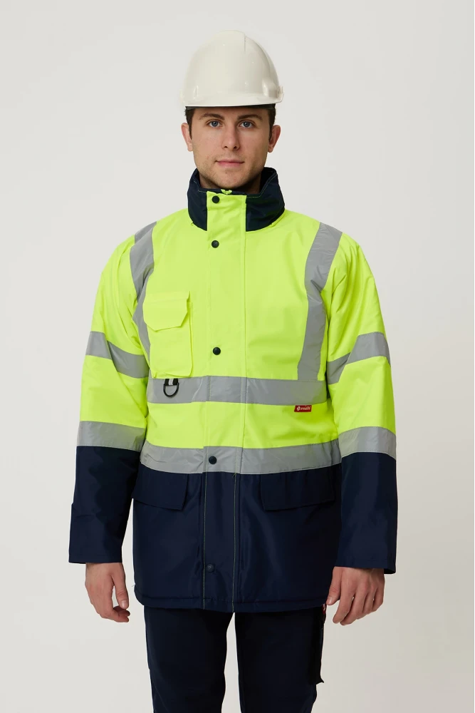 Linum Reflektörlü İş Güvenliği Parkası - Su ve Rüzgar Geçirmez, Yüksek Görünürlüklü Kışlık Mont