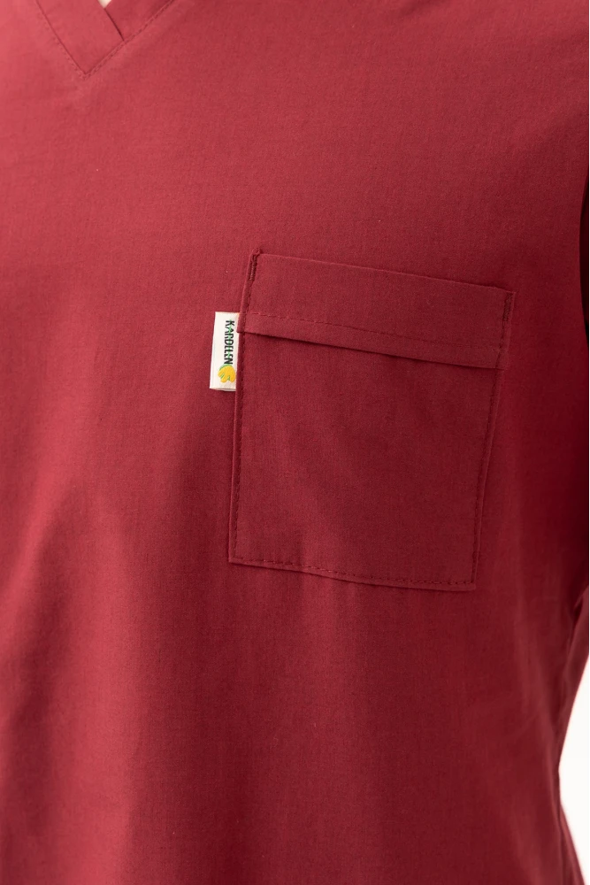 Santolina V Yaka Üniforma - Doktor, Hemşire, Sağlık Çalışanları İçin Rahat ve Dayanıklı Scrubs