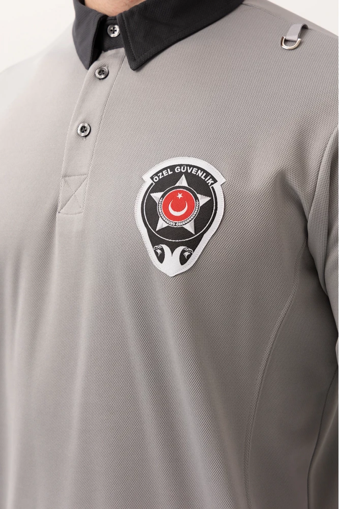 Özel Güvenlik Armalı Uzun Kollu Polo Tişört Profesyonel Görünüm ve Konfor