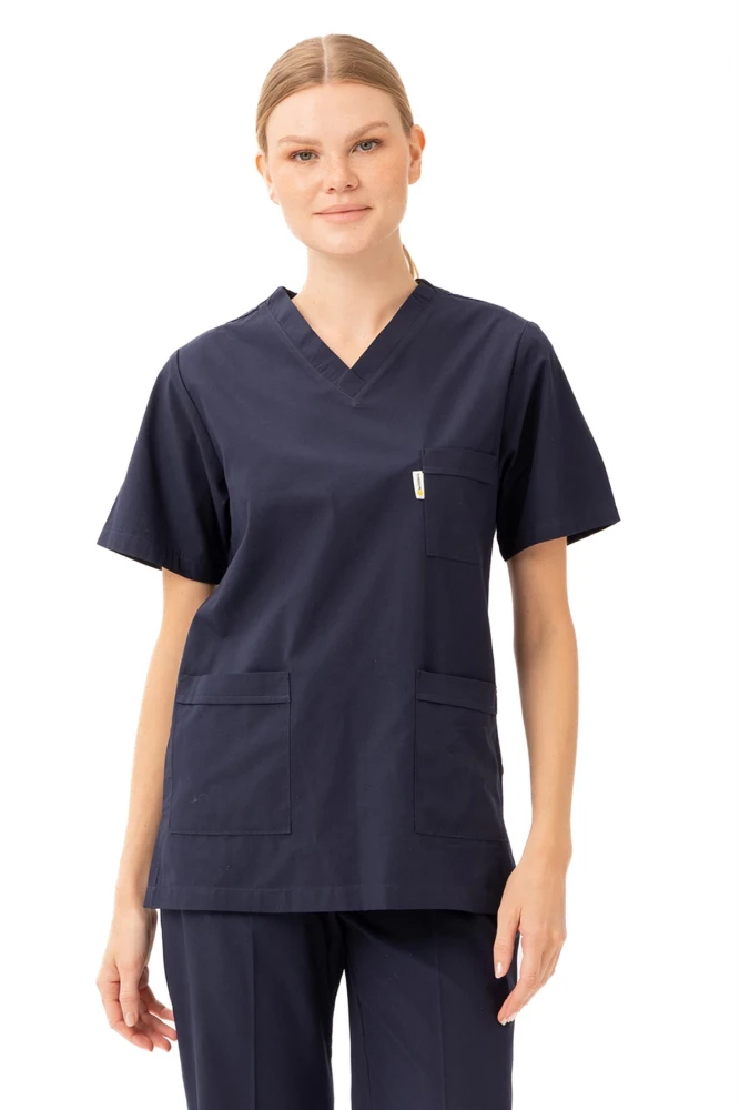 Santolina V Yaka Üniforma - Doktor, Hemşire, Sağlık Çalışanları İçin Rahat ve Dayanıklı Scrubs