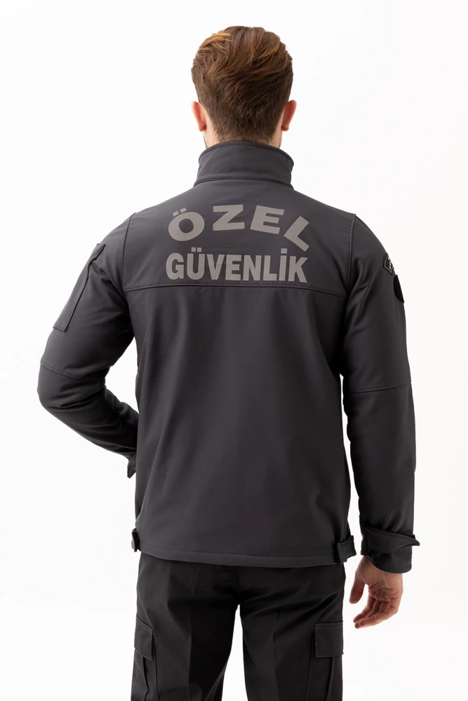 Güvenlik Kıyafetleri KM-Softshell Mont Su ve Rüzgar Geçirmez, Nefes Alabilen Özel Güvenlik Montu