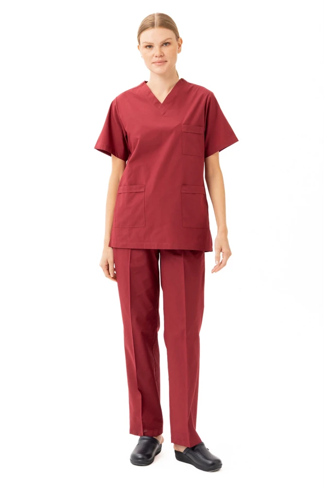 Santolina V Yaka Üniforma - Doktor, Hemşire, Sağlık Çalışanları İçin Rahat ve Dayanıklı Scrubs