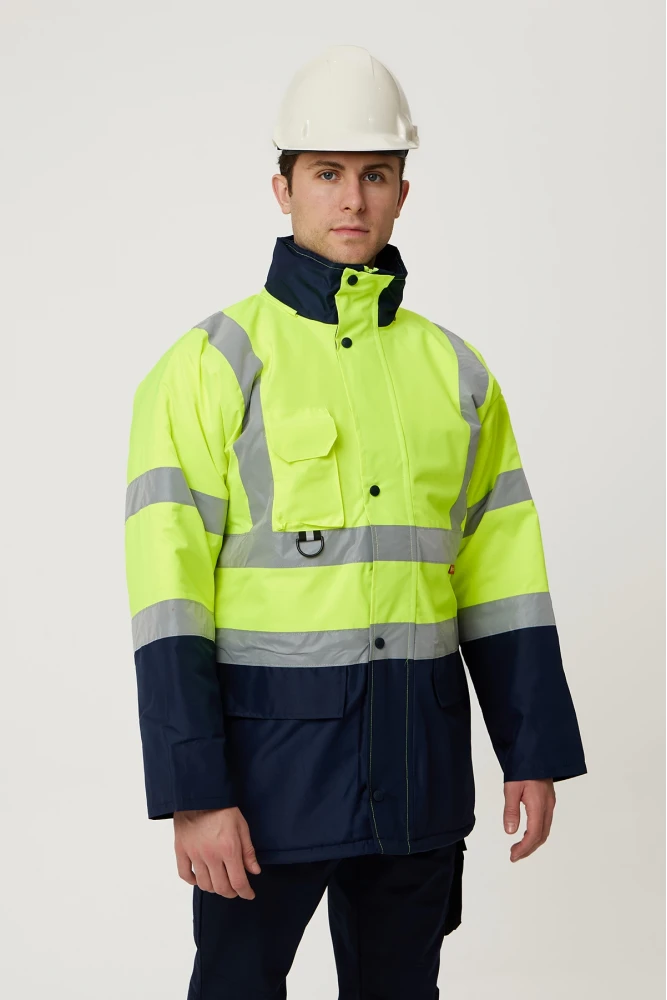 Linum Reflektörlü İş Güvenliği Parkası - Su ve Rüzgar Geçirmez, Yüksek Görünürlüklü Kışlık Mont