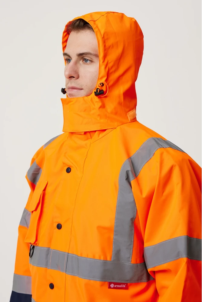 Eradium 5N1 Reflektörlü İş Güvenliği Parkası - Su ve Rüzgar Geçirmez, Yüksek Görünürlüklü Kışlık Mont