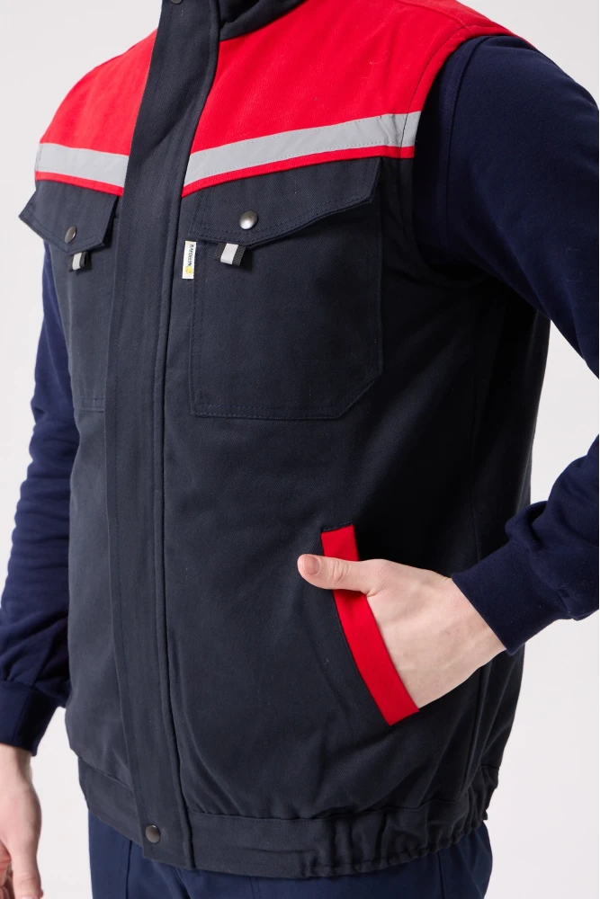 Royal Kışlık İş Yeleği - Sıcak Tutucu, Rüzgar Geçirmez, Çok Cepli ve Reflektörlü