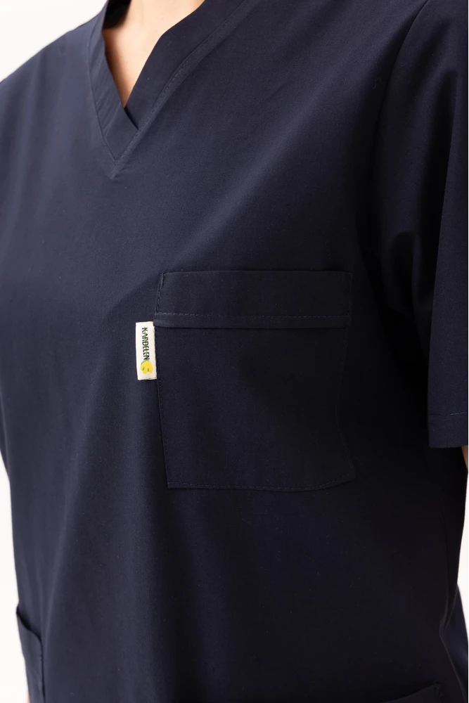 Santolina V Yaka Üniforma - Doktor, Hemşire, Sağlık Çalışanları İçin Rahat ve Dayanıklı Scrubs