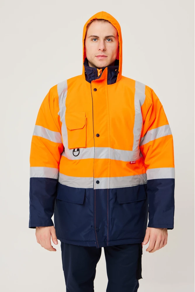 Linum Reflektörlü İş Güvenliği Parkası - Su ve Rüzgar Geçirmez, Yüksek Görünürlüklü Kışlık Mont