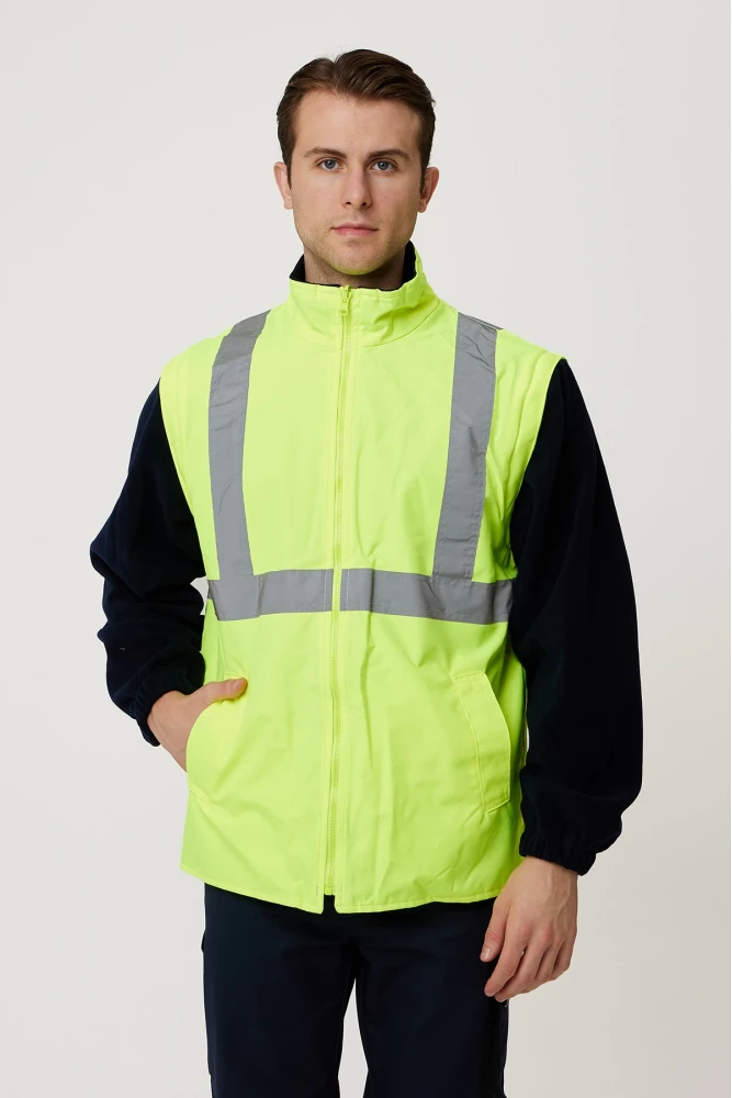 Eradium 5N1 Reflektörlü İş Güvenliği Parkası - Su ve Rüzgar Geçirmez, Yüksek Görünürlüklü Kışlık Mont