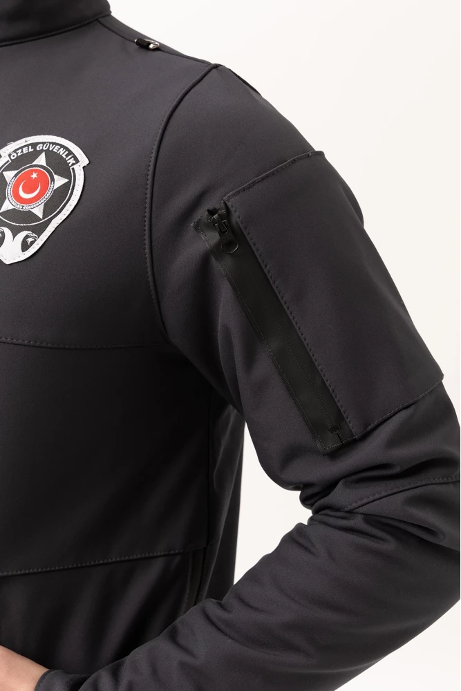 Güvenlik Kıyafetleri KM-Softshell Mont Su ve Rüzgar Geçirmez, Nefes Alabilen Özel Güvenlik Montu