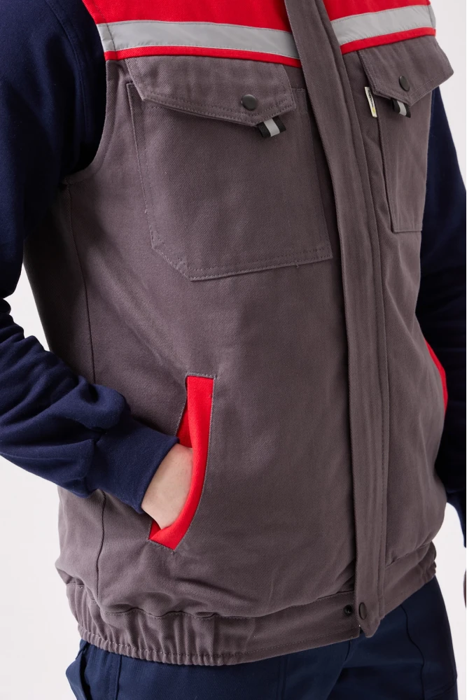 Royal Kışlık İş Yeleği - Sıcak Tutucu, Rüzgar Geçirmez, Çok Cepli ve Reflektörlü