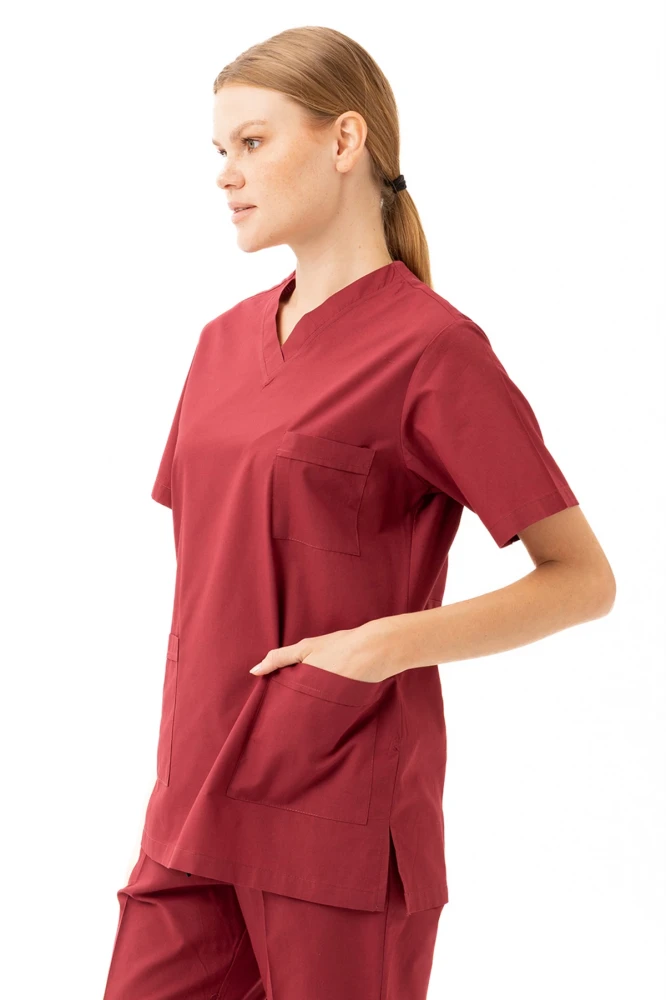 Santolina V Yaka Üniforma - Doktor, Hemşire, Sağlık Çalışanları İçin Rahat ve Dayanıklı Scrubs