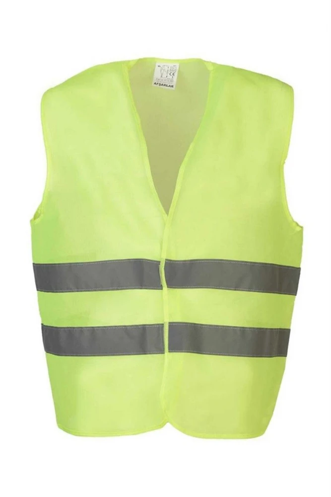 Hi-vis F.Sarı Reflektörlü İş Güvenliği Yeleği Yüksek Görünürlük Trafik & İnşaat
