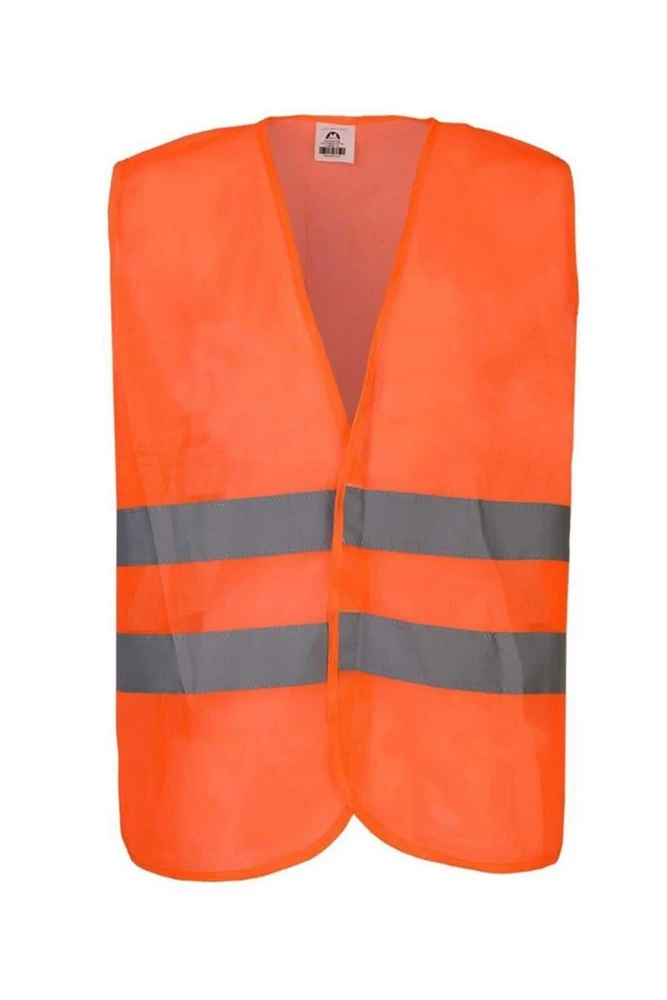 Hi-vis Turuncu Fosforlu Reflektörlü İş Güvenliği Yeleği Yüksek Görünürlük Trafik & İnşaat