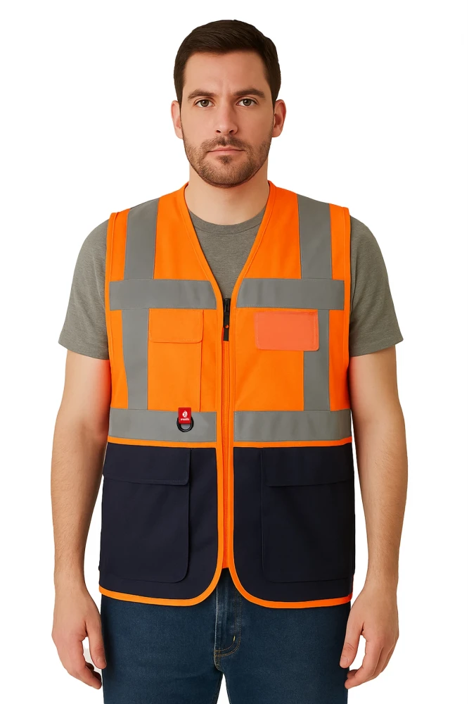 Abisko Executive Reflektörlü İş Güvenliği Yeleği - Yüksek Görünürlüklü, Çok Cepli, Dayanıklı ve Fonksiyonel