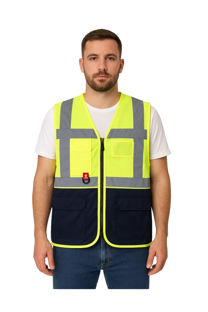 Abisko Executive Reflektörlü İş Güvenliği Yeleği - Yüksek Görünürlüklü, Çok Cepli, Dayanıklı ve Fonksiyonel