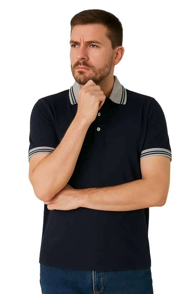 Biloba Polo à Col - Élégant, Respirant, en Coton, Pour un Usage Quotidien et Professionnel