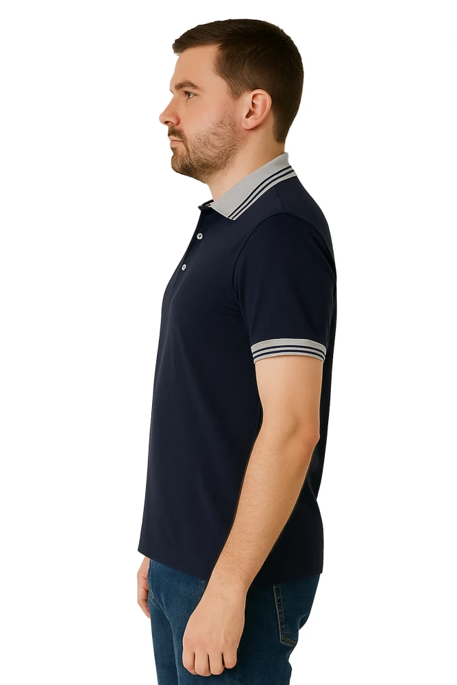 Biloba Polo à Col - Élégant, Respirant, en Coton, Pour un Usage Quotidien et Professionnel