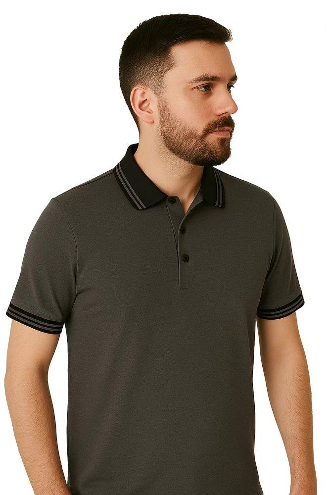Biloba Polo Yaka T-Shirt - Elegant, Atmungsaktiv, Baumwoll, Für Alltag und Beruf