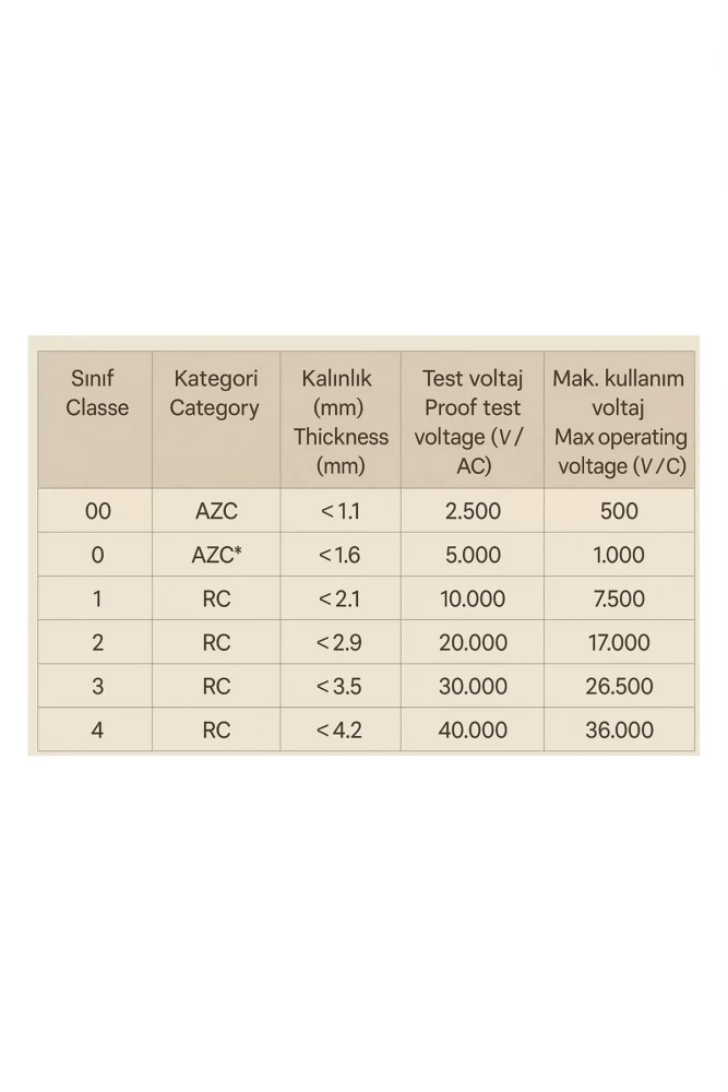 CL:0 5 KV İzole Eldiven Regeltex France STD
