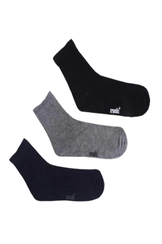 Çorap: Armadillo Premium Bambu -Yarım Konç GRİ-LACİVERT-SİYAH