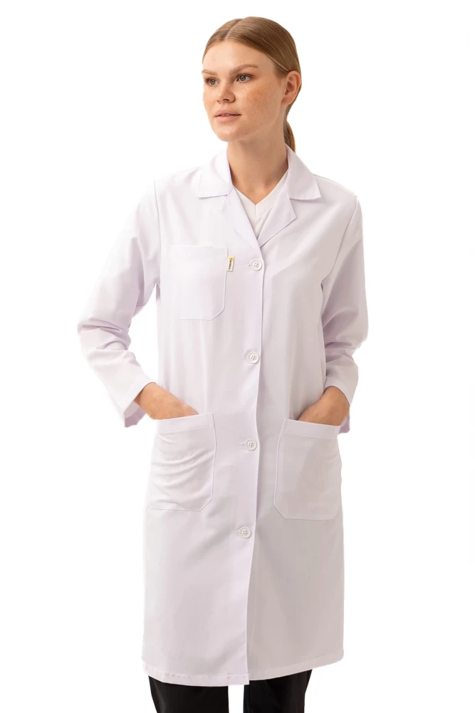 Cordata Kadın Beyaz Doktor Hemşire Laboratuvar Önlüğü Şık Dayanıklı ve Konforlu