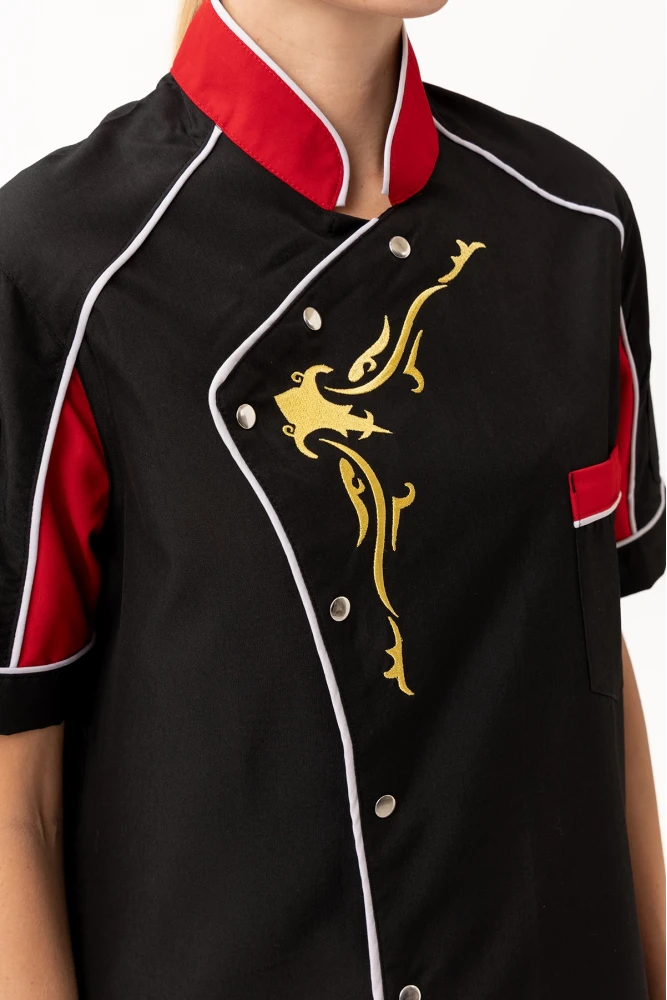 Evereste Kısa Kollu Şef Aşçı Ceketi - Nefes Alabilir, Hafif ve Şık Tasarım