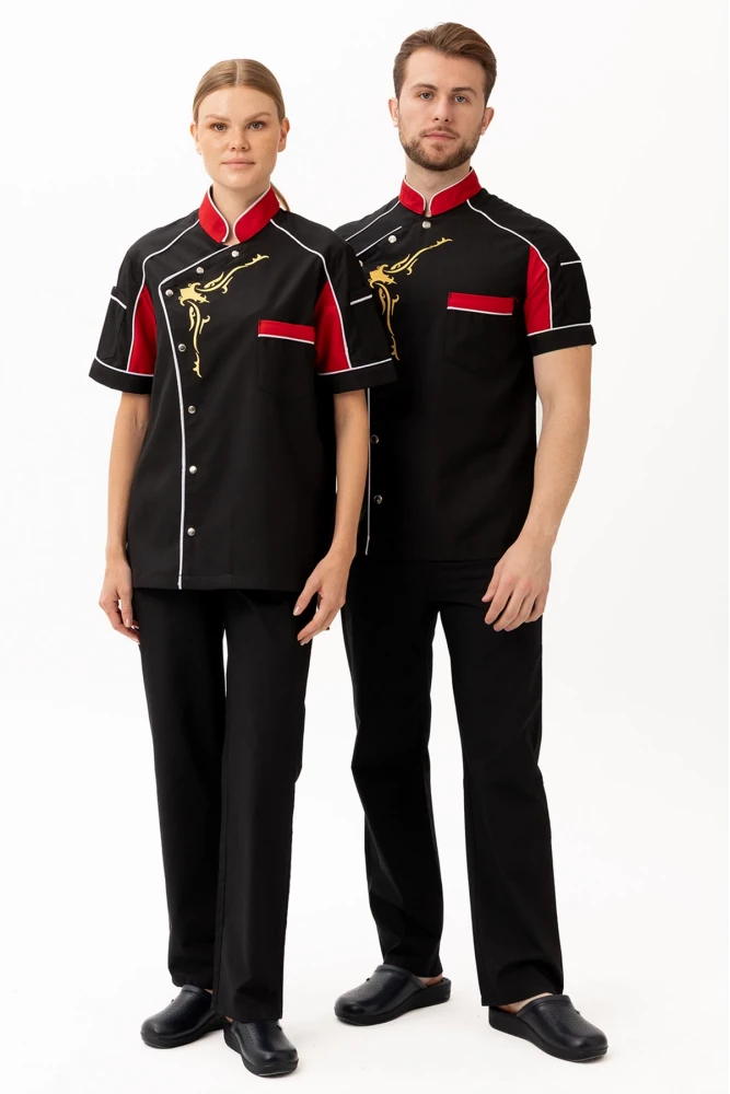 Evereste Kısa Kollu Şef Aşçı Ceketi - Nefes Alabilir, Hafif ve Şık Tasarım