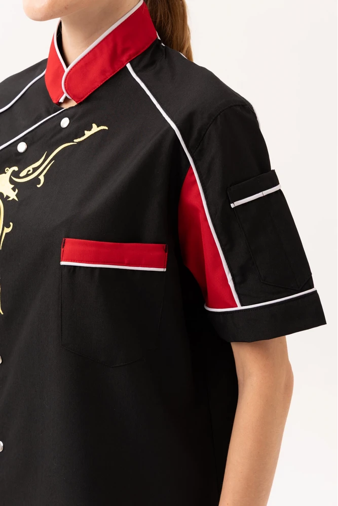 Evereste Kısa Kollu Şef Aşçı Ceketi - Nefes Alabilir, Hafif ve Şık Tasarım